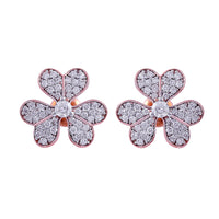 Diamond Heart Petals Earrings