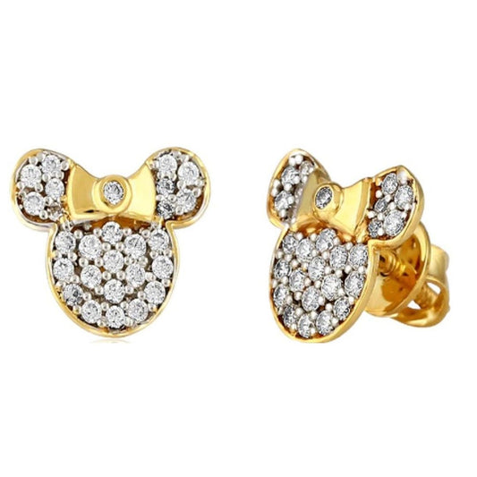 Minnie Mouse Kids Gold Earrings - Arista Jewels