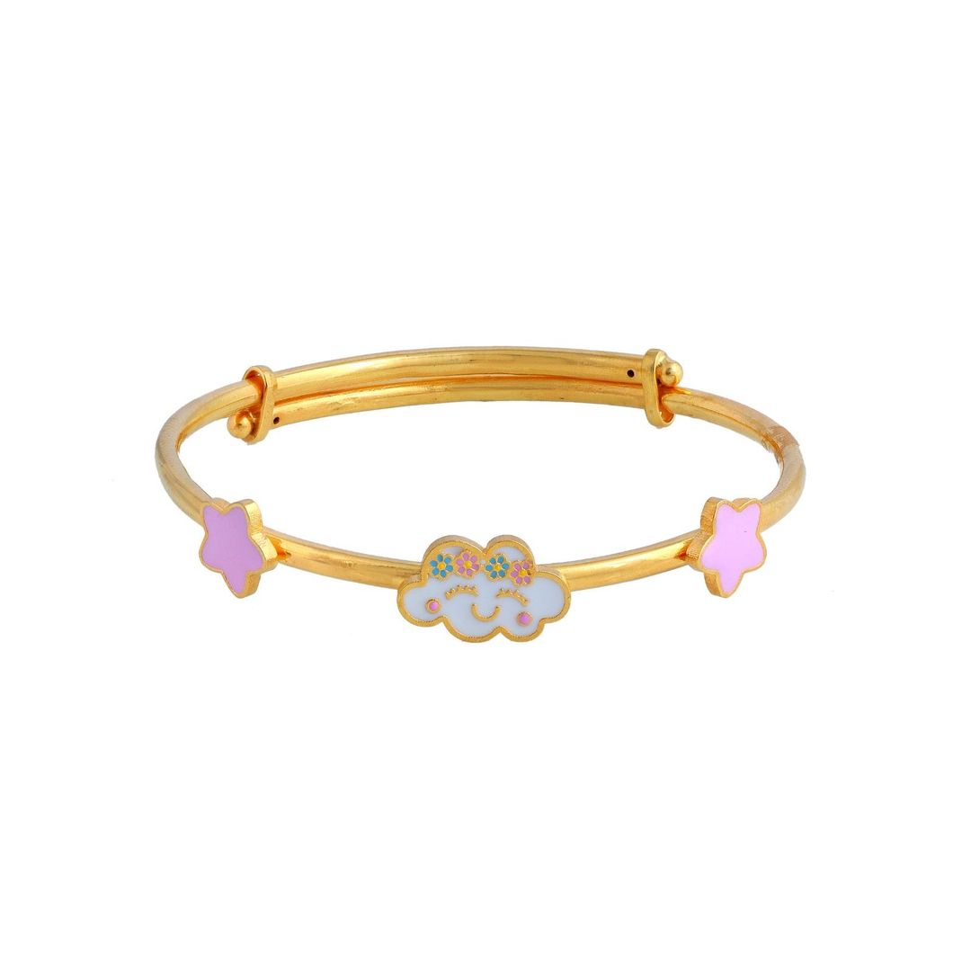 Cute Star Cloud Kids Gold Kada - Arista Jewels