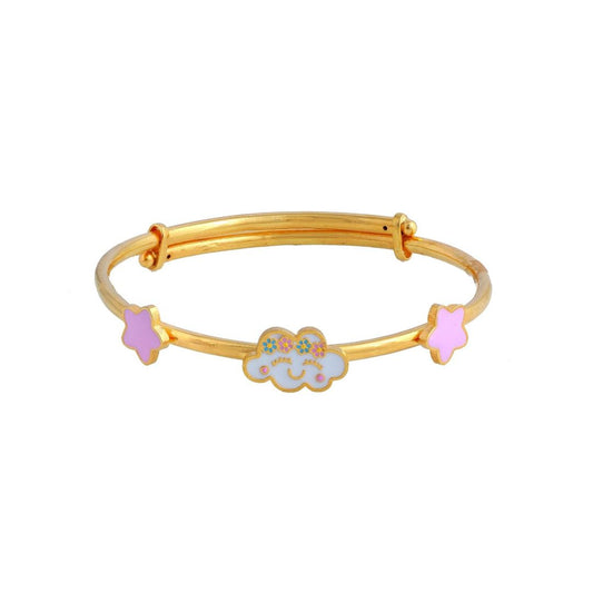 Cute Star Cloud Kids Gold Kada - Arista Jewels