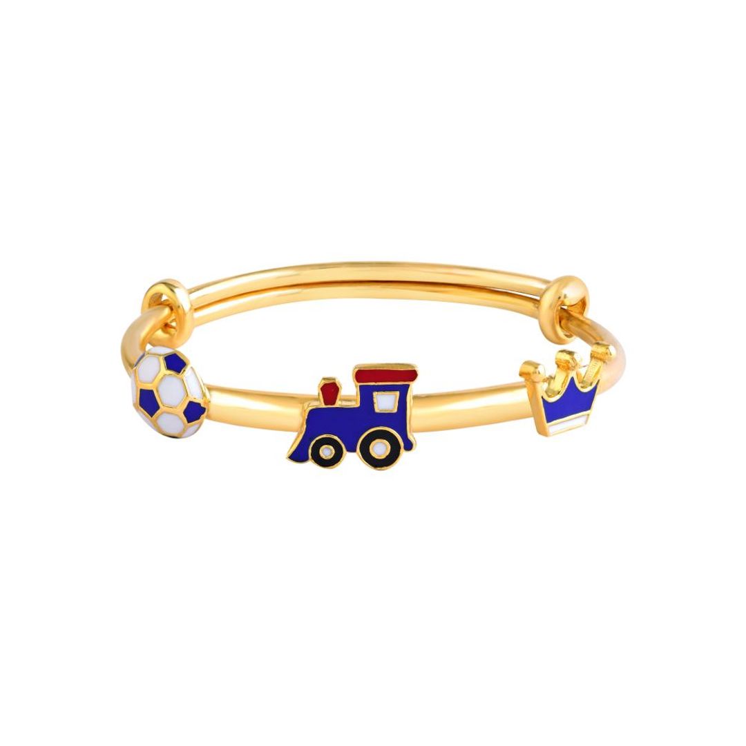 Football Adjustable Silver Kada - Arista Jewels
