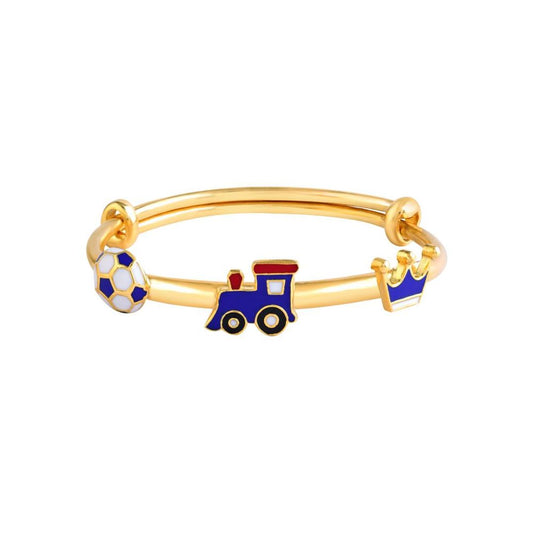 Football Adjustable Silver Kada - Arista Jewels