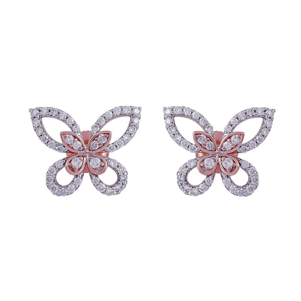 Diamond Butterfly Earrings - Arista Jewels