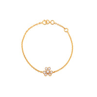 Flower Bracelet with All-Over Diamonds