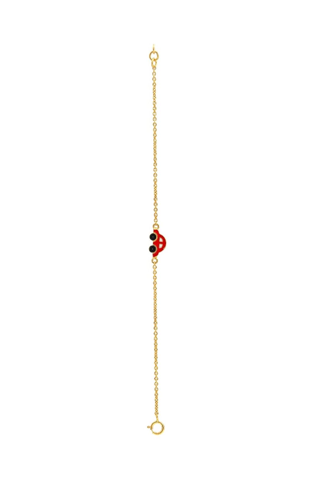 Red Car Kids Gold Bracelet - Arista Jewels