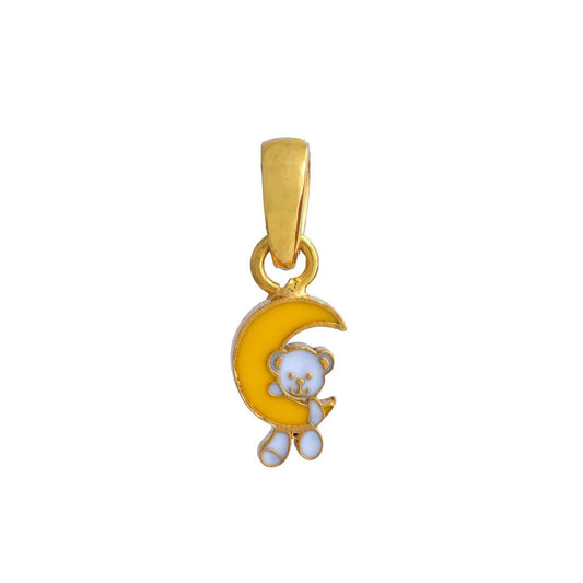 Moon Teddy Kids Gold Pendant - Arista Jewels