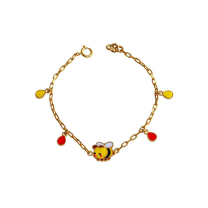 Bee hangin charms Kids Gold Bracelet - Arista Jewels