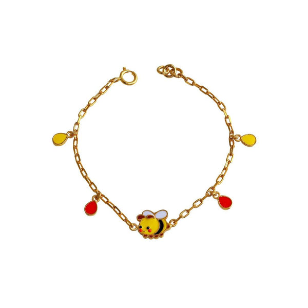 Bee hangin charms Kids Gold Bracelet - Arista Jewels