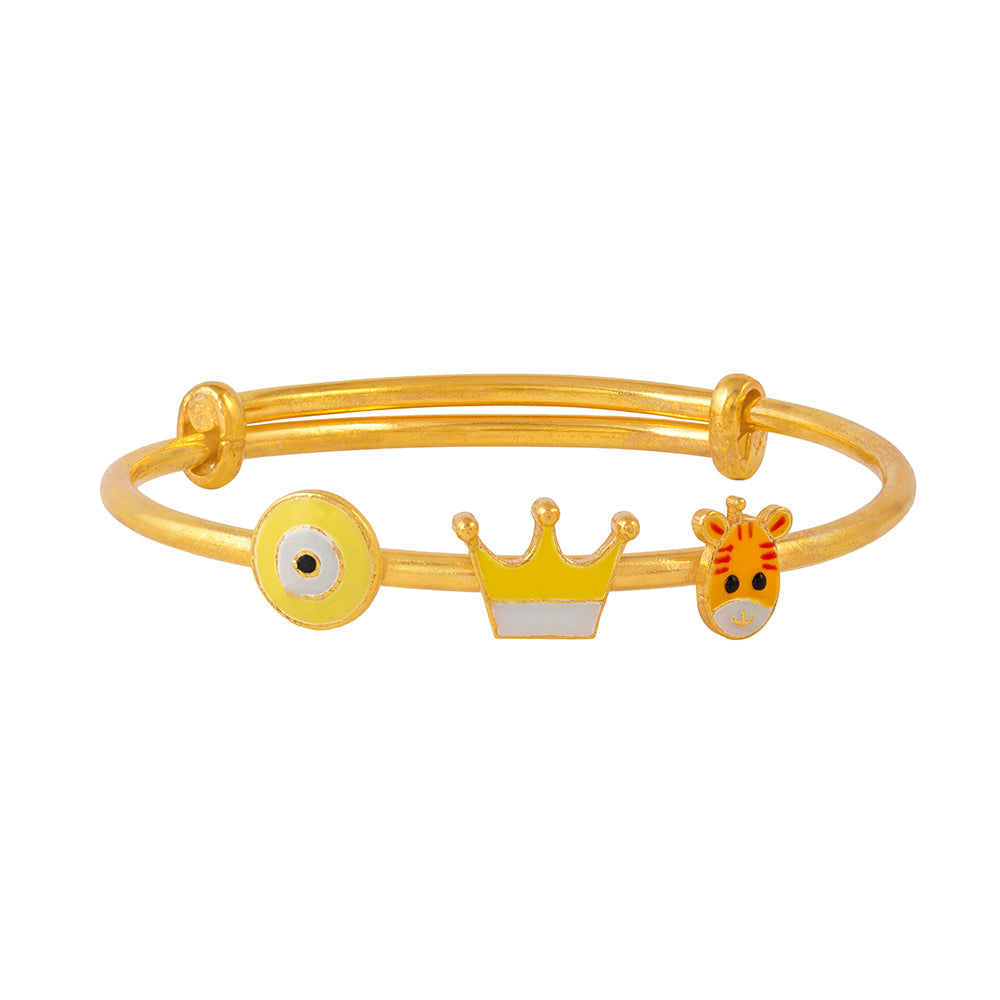 Lucky Charm Kada Kada – Evil Eye, Crown & Giraffe - Arista Jewels