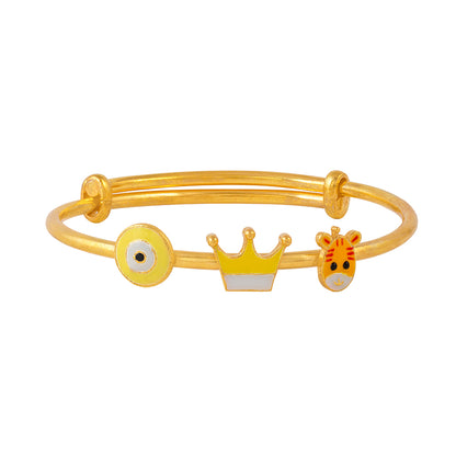 Lucky Charm Kada Kada – Evil Eye, Crown & Giraffe - Arista Jewels