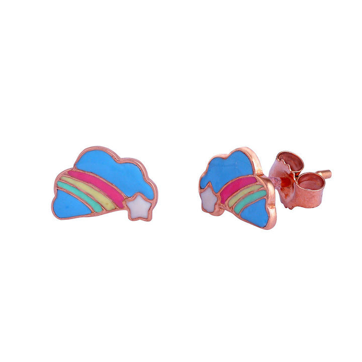 Silver Blue Earrings in Silver