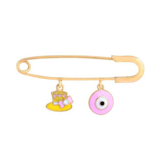 Hat and evil eye Baby Pin - Arista Jewels