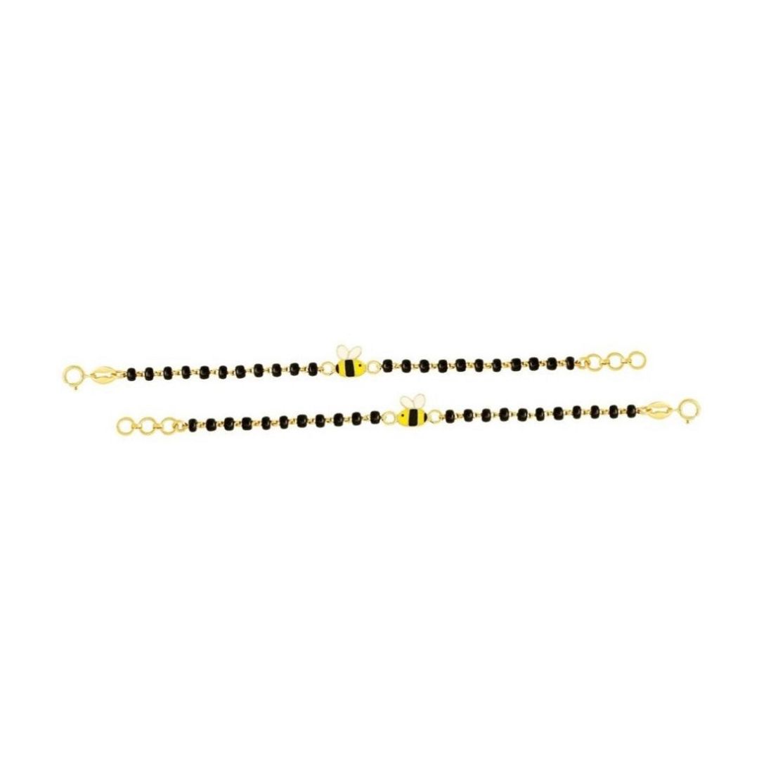 Silver Yellow Bee Nazariya-Pair in Silver