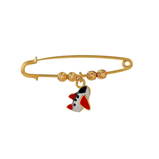 Aeroplane Kids Gold Baby Pin - Arista Jewels