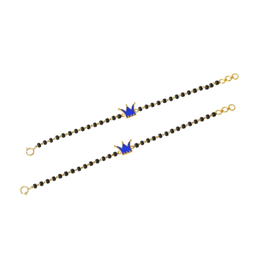 Silver Blue Crown kids Nazariya-Pair in Silver