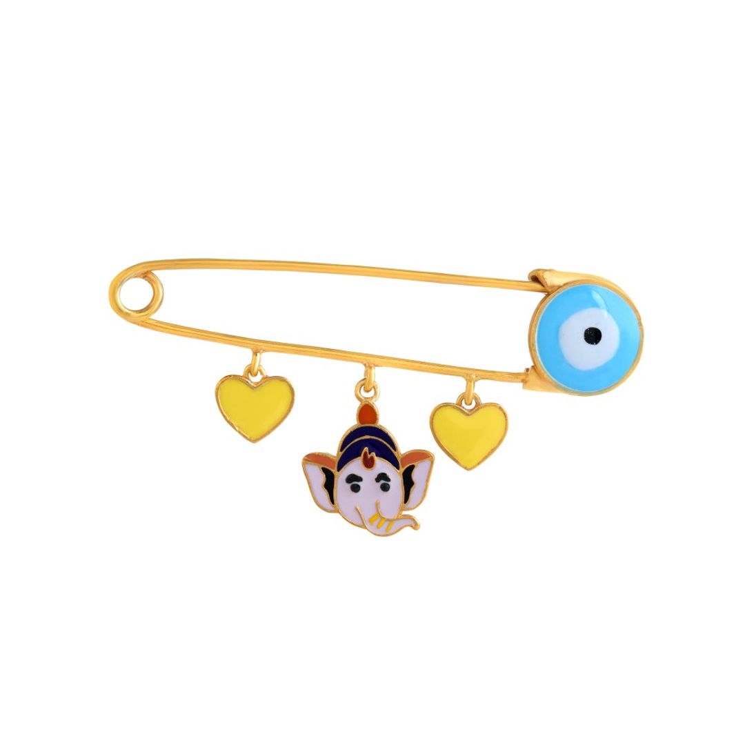 Cute Ganesha Silver Baby Pin - Arista Jewels