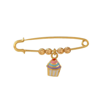 Cup Cake Kids Gold Pin - Arista Jewels