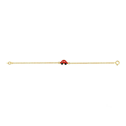 Red Car Kids Gold Bracelet - Arista Jewels