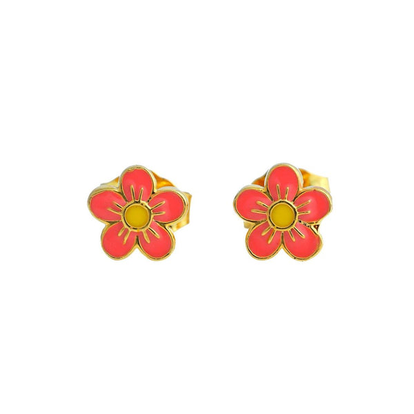 Flower Kids Gold Earring