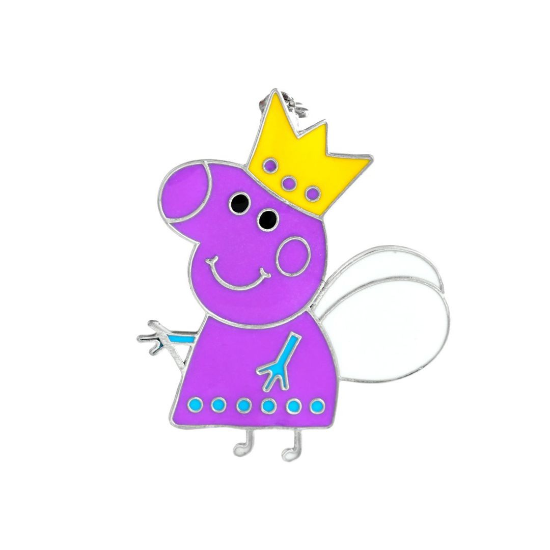 Peppa pig silver baby brooch - Arista Jewels