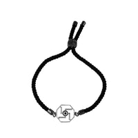 Swastik Push Pull Silver Rakhi