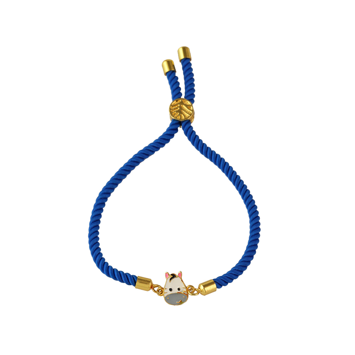 Cow Push Pull Silver Rakhi - Arista Jewels