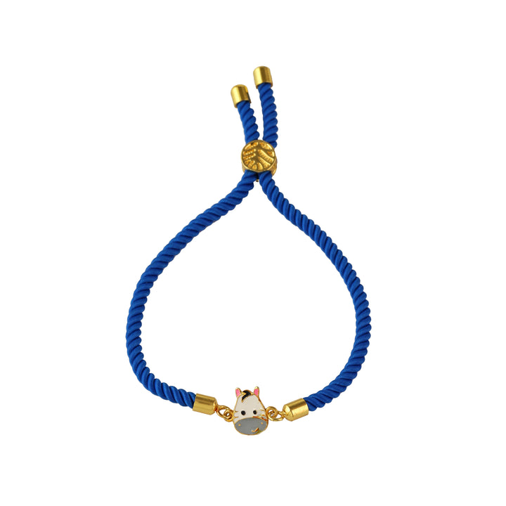 Cow Push Pull Silver Rakhi - Arista Jewels