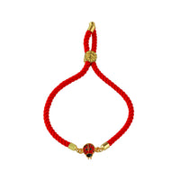 Lady Bug Push Pull Silver Rakhi