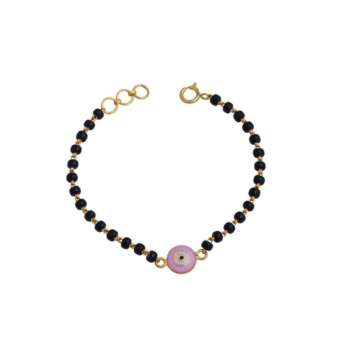 Pink Evil Eye Kids gold Nazariya - Arista Jewels