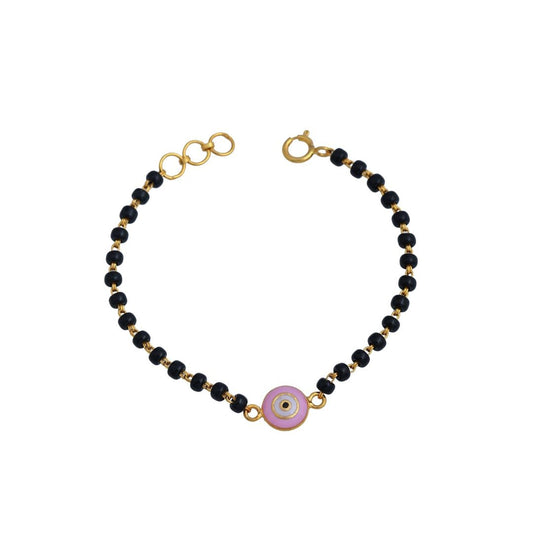 Silver Pink Evil Eye kids Nazariya-Pair in Silver