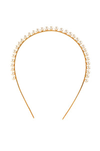 Pearl Hair Band for Kids in Gold Plated Silver