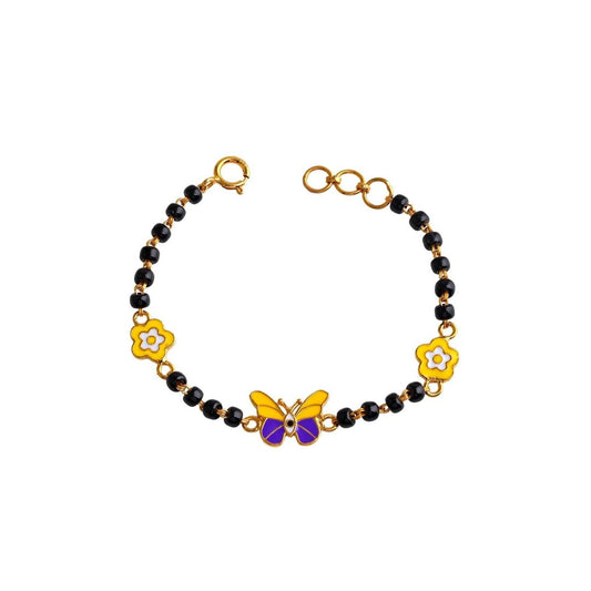 Silver Butterfly And Flowers kids Nazariya-Pair in Silver