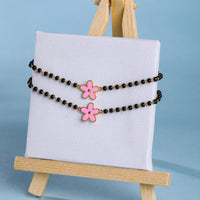 Pink FlowerNazariya-Pair in Silver