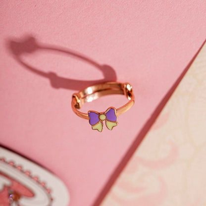 Prurple Bow KIds Gold RIng - Arista Jewels