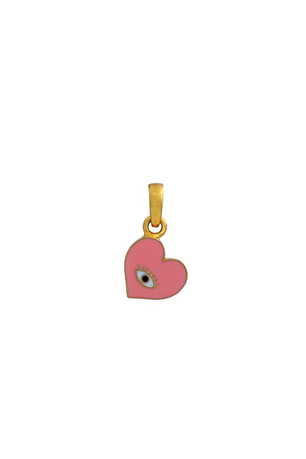 Heart Eye Kids Gold Pendant