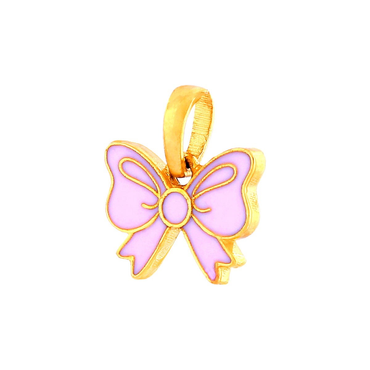 Pink Ribbon Pendant in gold, yellow gold, product image 2