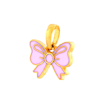 Pink Ribbon Pendant in gold, yellow gold, product image 2