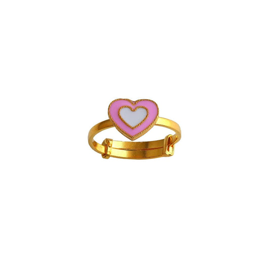 Heart in Heart kids Gold Ring - Arista Jewels