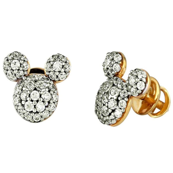 Mickey Kids Gold Earrings