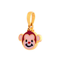 Monkey Kids Pendant in Gold