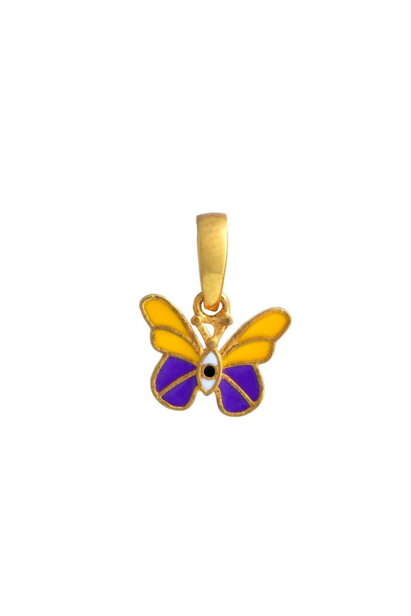 Cute Butterfly Kids Gold Pendant