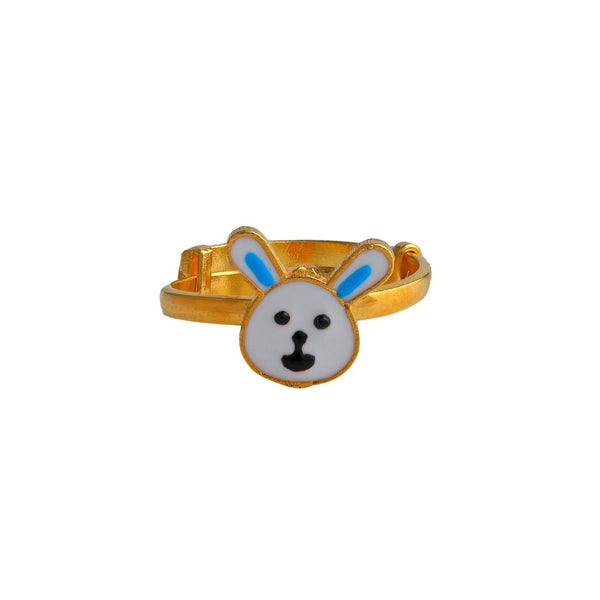 Adorable Rabbit Kids Gold Ring