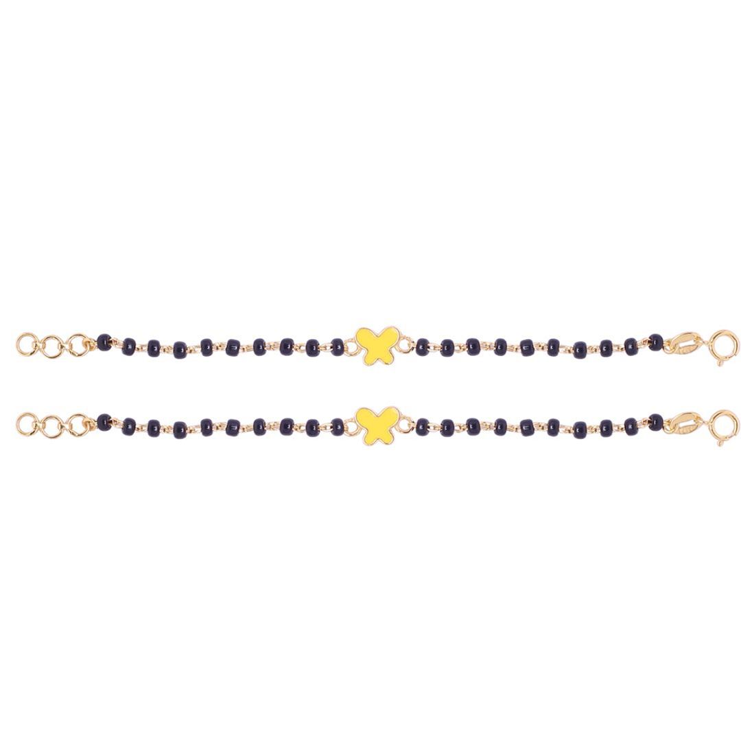 Silver Yellow Butterfly Nazariya-Pair in Silver