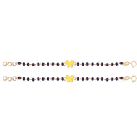 Yellow Butterfly Nazariya-Pair in Silver