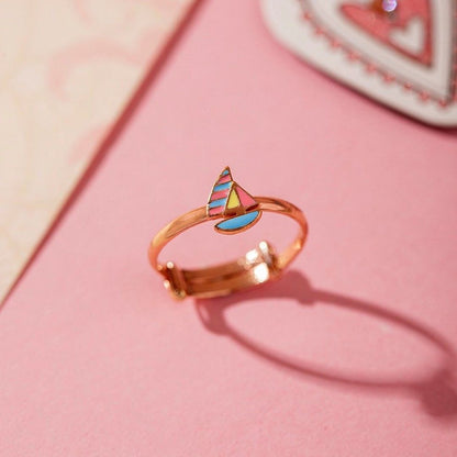 Blue Yatch Kids Gold Ring - Arista Jewels