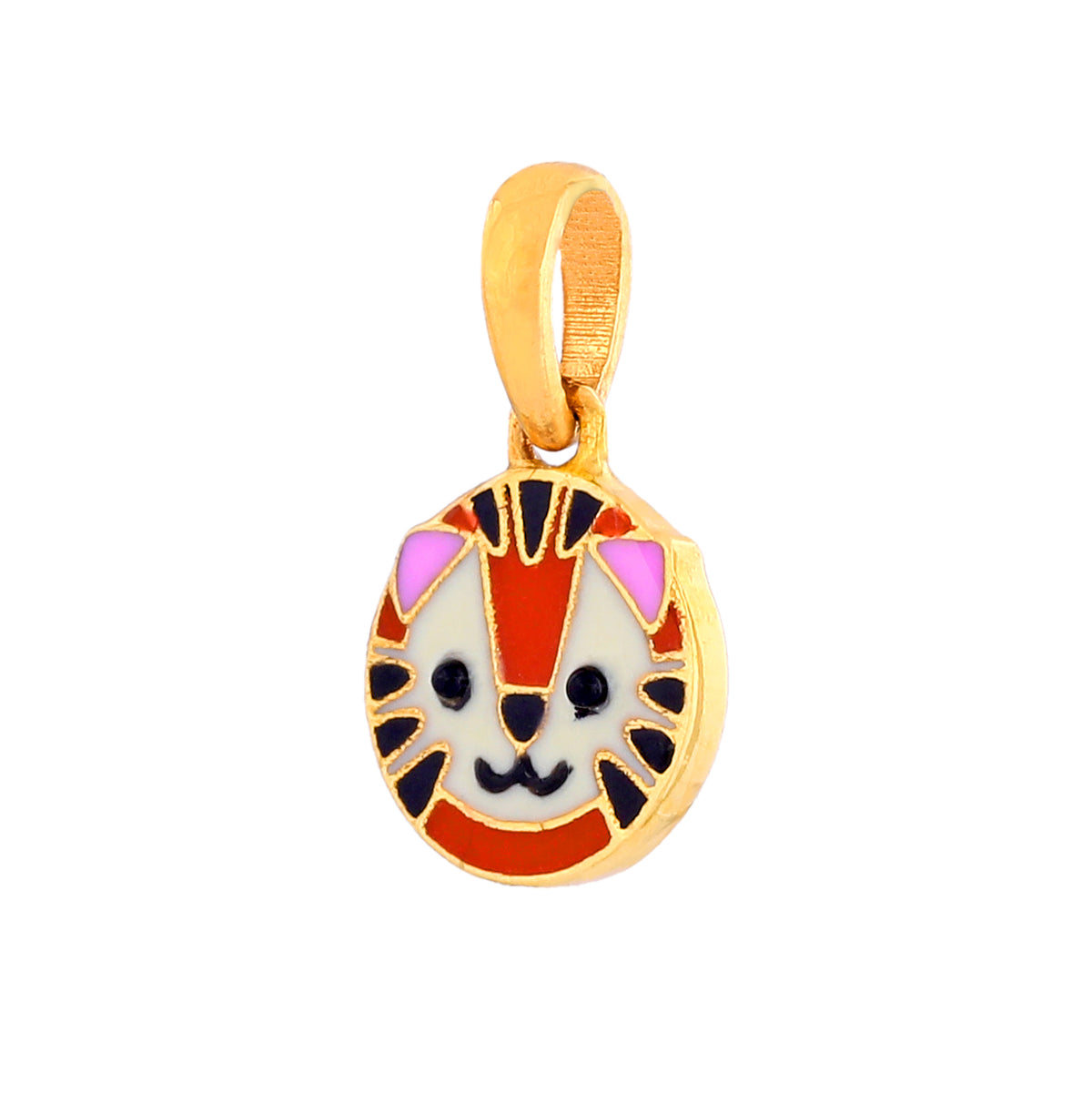 Cute Tiger Pendant for Babies & Kids in gold, gold