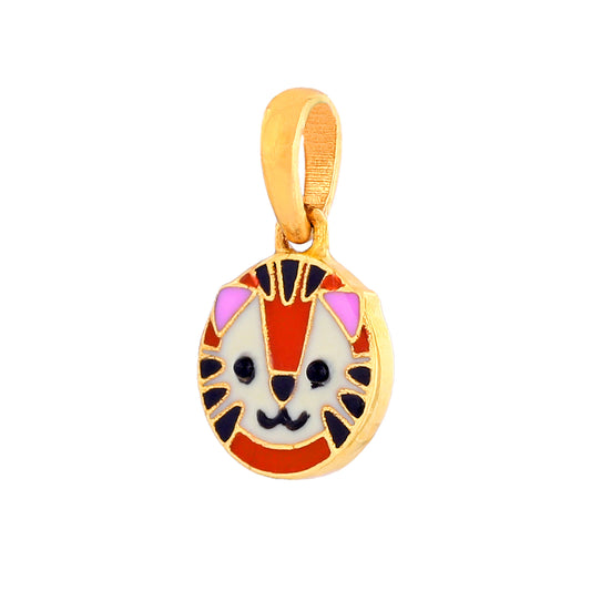 Cute Tiger Pendant for Babies & Kids in gold, gold