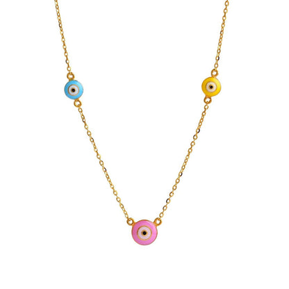 Multi Colour Evil Eye Kids Chain - Arista Jewels