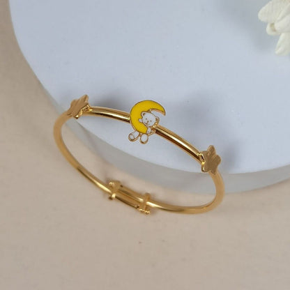 Moon and Teddy Kids Gold Kada - Arista Jewels