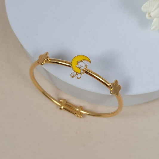 Moon and Teddy Kids Gold Kada - Arista Jewels